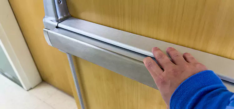 Installing a Push Bar on a Door San Benito